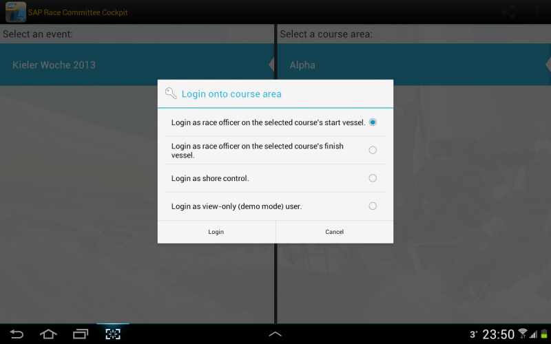 Logon onto course area